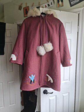 Vintage NORTHERN SUN Wool Inuit Coat Parka Size 16